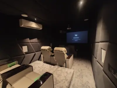 Premium audio + visual home theater build with professional installation.