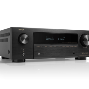 Front view of Denon AVR-X1800H 7.2 channel Dolby Atmos AV receiver
