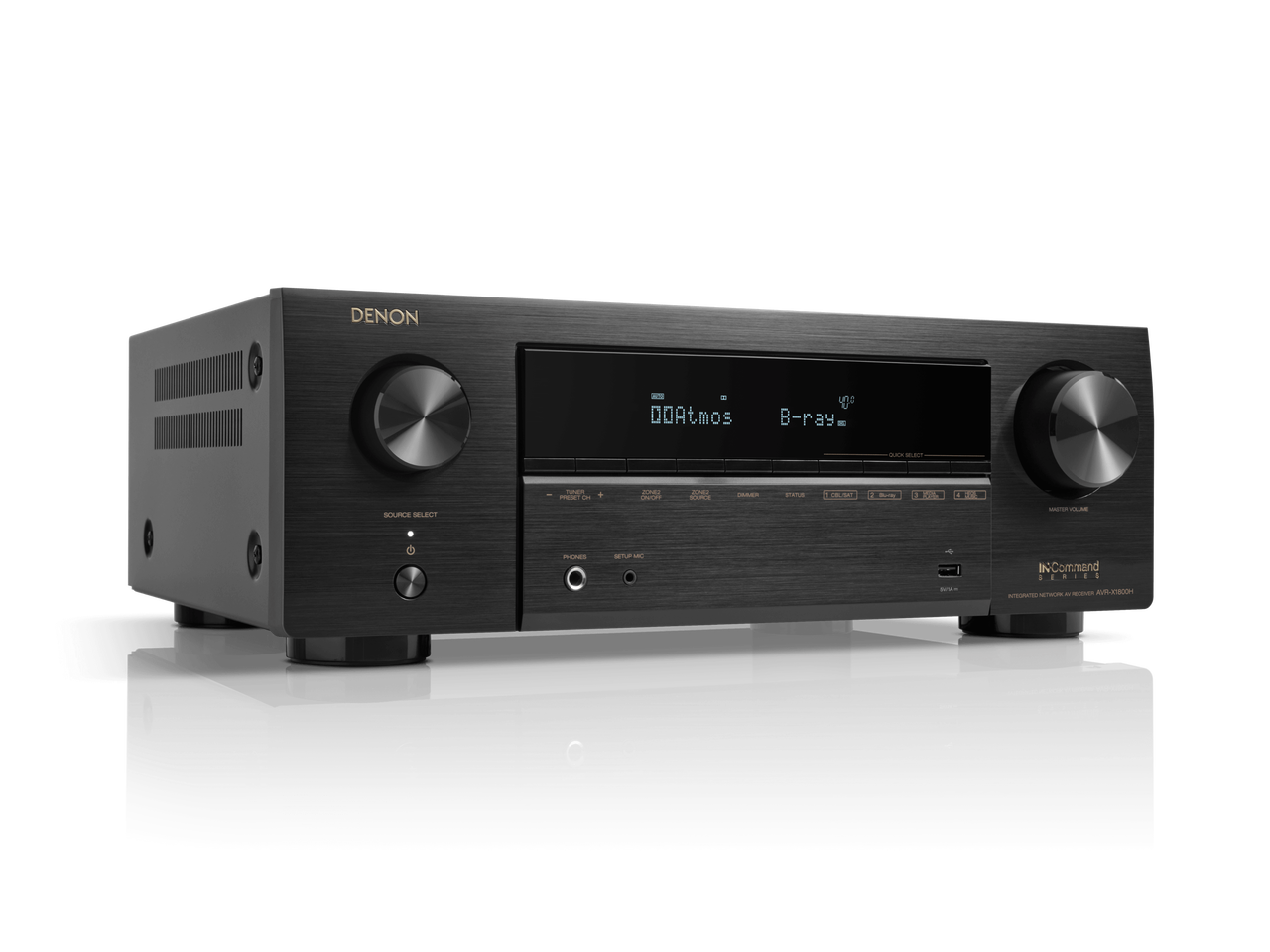 Denon AVR-X1800H 7.2 Channel 8K AV Receiver with Dolby Atmos 1 ORwins Luxury Home Theater Installation in Jodhpur & Jaipur Front view of Denon AVR-X1800H 7.2 channel Dolby Atmos AV receiver